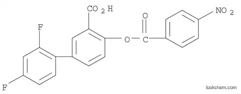 Molecular Structure of 1058742-67-8 ([1,1'-Biphenyl]-3-carboxylic acid, 2',4'-difluoro-4-[(4-nitrobenzoyl)oxy]-)
